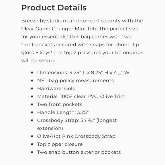 🆕 Stella & Dot The Game Changer Clear Mini - Picture 9 of 9